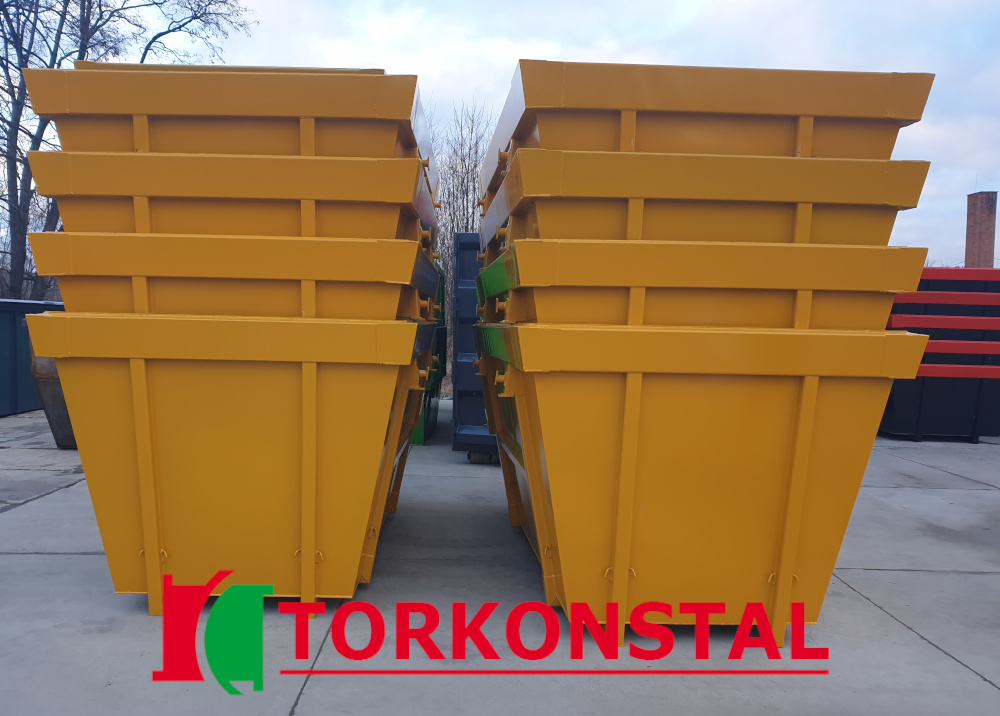 Mulda otwarta asymetryczna o pojemności 6 m3  Skip open top containers  Multibennes 6 m³ (B-hout) afvalcontainer